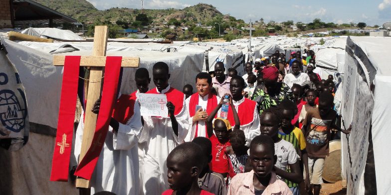 South Sudan, 2014
Via Cruzis (Way of the Cross) through the camp during the Palm Sunday procession in Juba.